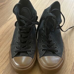 Converse Black and Brown High-Top Sneakers
